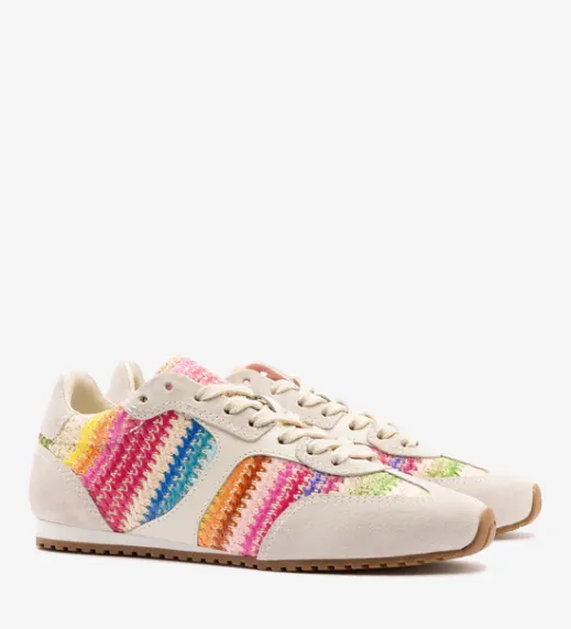 Stella Sneaker Rainbow Raffia